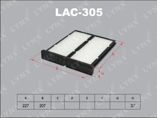 LYNXauto LAC-305 - Фильтр воздуха в салоне autodnr.net