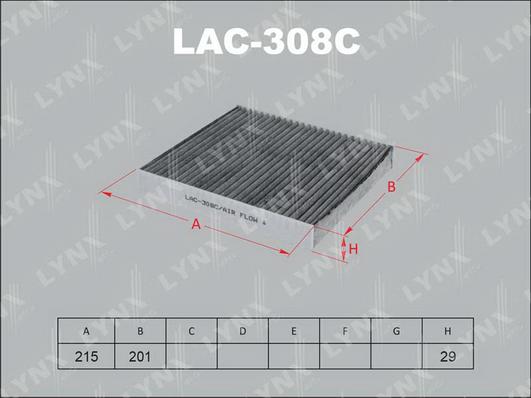 LYNXauto LAC-308C - Фильтр воздуха в салоне autodnr.net