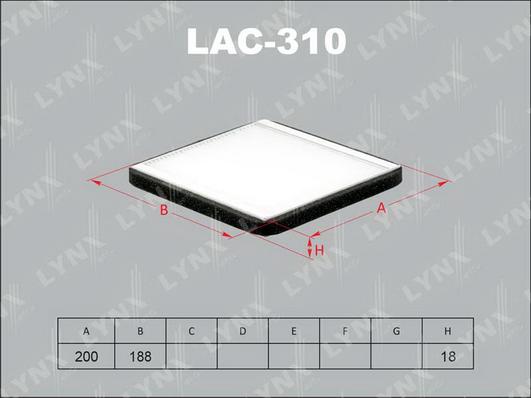 LYNXauto lac-310 - Фильтр воздуха в салоне autodnr.net
