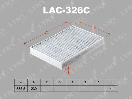 LYNXauto lac-326c - Фильтр воздуха в салоне autodnr.net