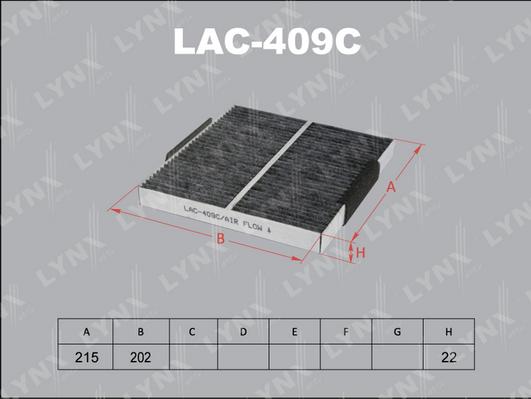 LYNXauto LAC-409C - Фільтр, повітря у внутрішній простір autocars.com.ua