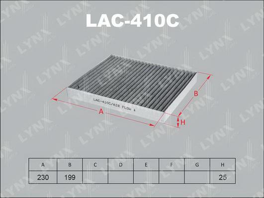 LYNXauto LAC-410C - Фильтр воздуха в салоне autodnr.net