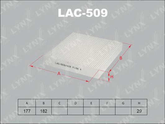 LYNXauto LAC-509 - Фильтр воздуха в салоне autodnr.net