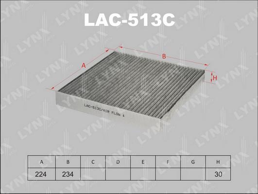 LYNXauto lac-513c - Фильтр воздуха в салоне autodnr.net