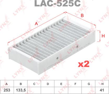 LYNXauto LAC-525C - Фильтр воздуха в салоне autodnr.net