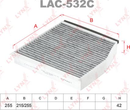 LYNXauto LAC-532C - Фильтр воздуха в салоне autodnr.net