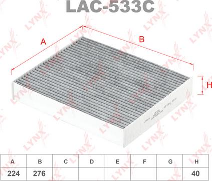 LYNXauto lac-533c - Фильтр воздуха в салоне autodnr.net