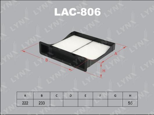 LYNXauto LAC-806 - Фильтр воздуха в салоне autodnr.net