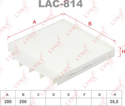 LYNXauto LAC-814 - Фильтр воздуха в салоне autodnr.net