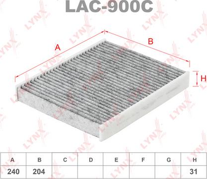 LYNXauto LAC-900C - Фильтр воздуха в салоне autodnr.net