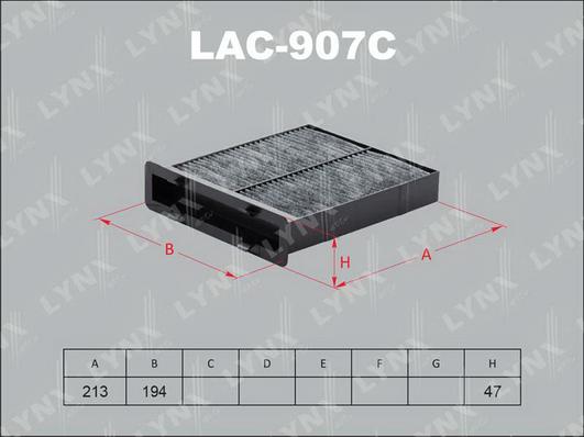LYNXauto LAC-907C - Фильтр воздуха в салоне autodnr.net