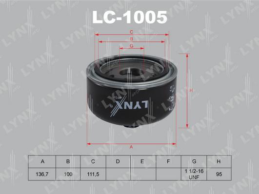 LYNXauto LC-1005 - Масляный фильтр autodnr.net