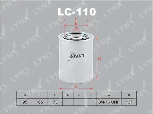 LYNXauto LC-110 - Масляный фильтр autodnr.net