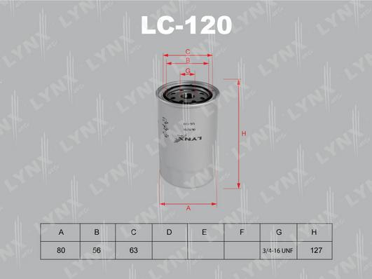 LYNXauto LC-120 - Масляный фильтр autodnr.net