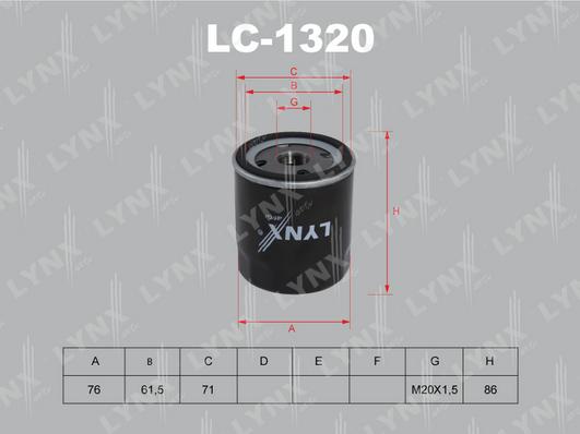 LYNXauto LC-1320 - Масляный фильтр autodnr.net