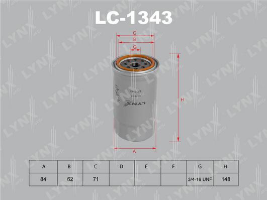 LYNXauto LC-1343 - Масляный фильтр autodnr.net