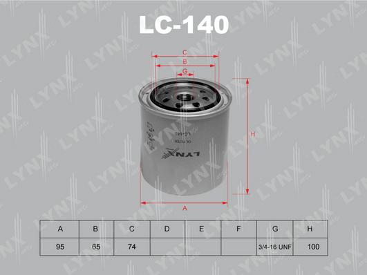 LYNXauto LC-140 - Масляный фильтр autodnr.net