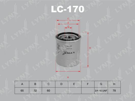 LYNXauto LC-170 - Масляный фильтр autodnr.net