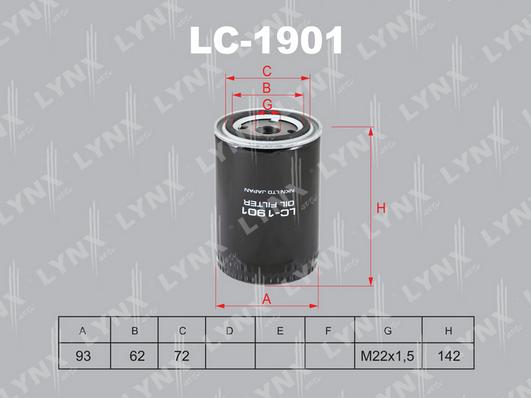 LYNXauto LC-1901 - Масляный фильтр autodnr.net