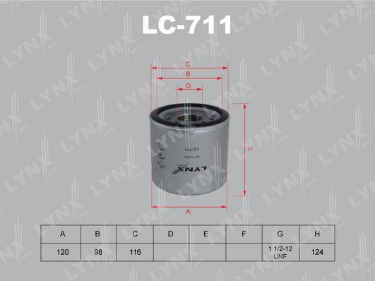 LYNXauto LC-711 - Масляный фильтр autodnr.net
