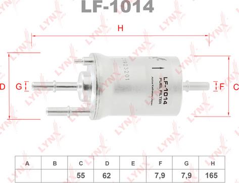 LYNXauto LF-1014 - Топливный фильтр autodnr.net