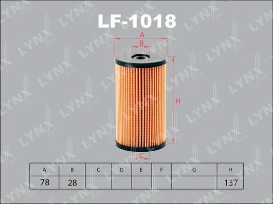 LYNXauto LF-1018 - Топливный фильтр autodnr.net