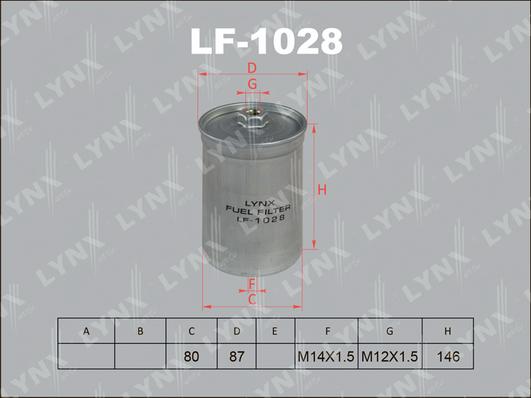 LYNXauto LF-1028 - Топливный фильтр autodnr.net