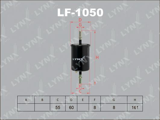 LYNXauto LF-1050 - Топливный фильтр avtokuzovplus.com.ua