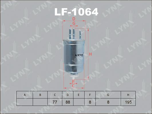 LYNXauto LF-1064 - Топливный фильтр avtokuzovplus.com.ua