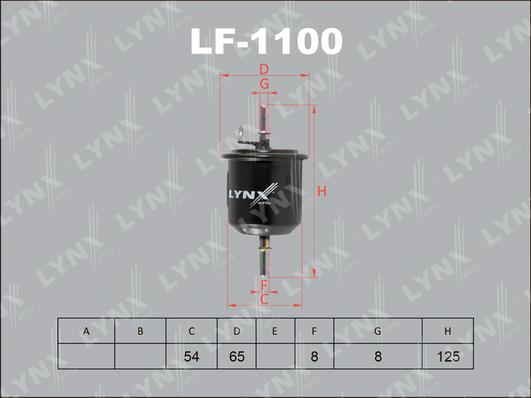 LYNXauto LF-1100 - Топливный фильтр avtokuzovplus.com.ua