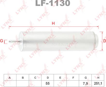 LYNXauto LF-1130 - Фильтр топливный BMW 3E90 2.0D-3.0D 04> autodnr.net