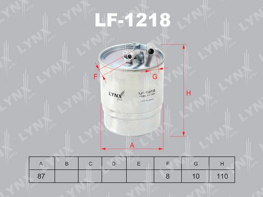 LYNXauto LF-1218 - Топливный фильтр autodnr.net