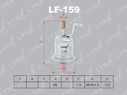 LYNXauto LF-159 - Паливний фільтр autocars.com.ua