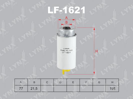 LYNXauto LF-1621 - Топливный фильтр autodnr.net