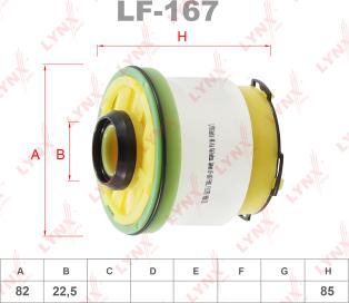 LYNXauto lf-167 - Топливный фильтр autodnr.net