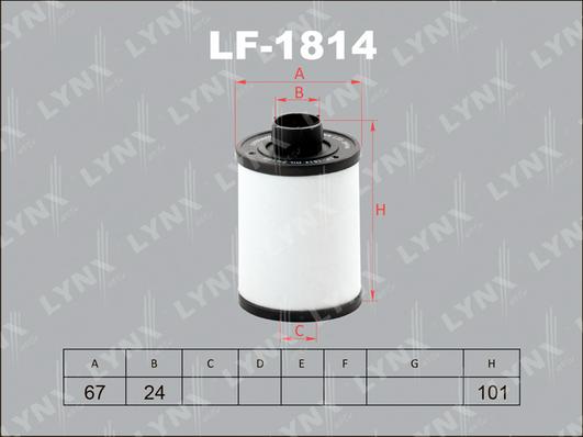 LYNXauto LF-1814 - Топливный фильтр avtokuzovplus.com.ua