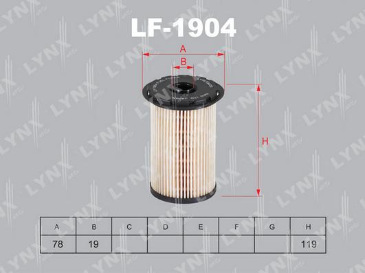 LYNXauto LF-1904 - Топливный фильтр autodnr.net