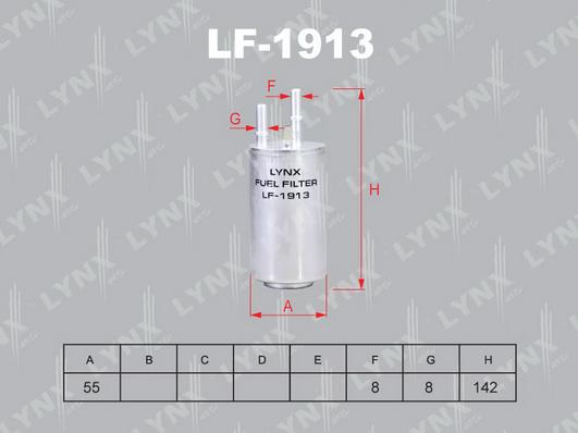 LYNXauto LF-1913 - Топливный фильтр avtokuzovplus.com.ua