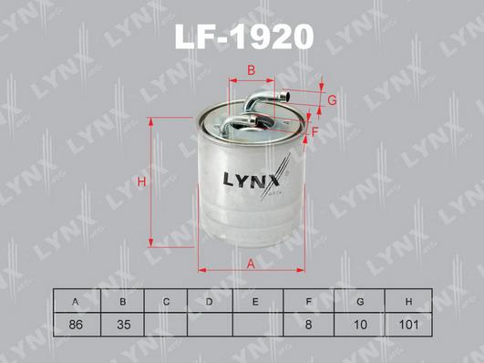 LYNXauto LF-1920 - Топливный фильтр autodnr.net