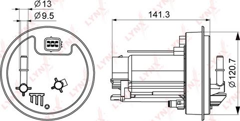 LYNXauto LF-247M - Паливний фільтр autocars.com.ua