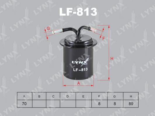 LYNXauto LF-813 - Топливный фильтр autodnr.net