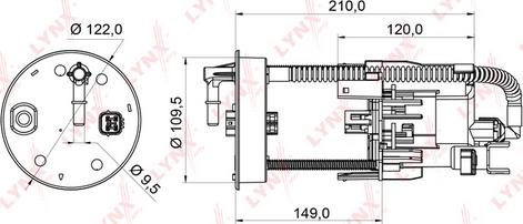 LYNXauto LF-954M - Паливний фільтр autocars.com.ua