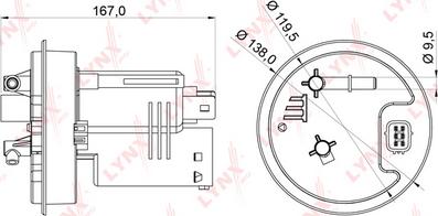 LYNXauto LF-978M - Паливний фільтр autocars.com.ua