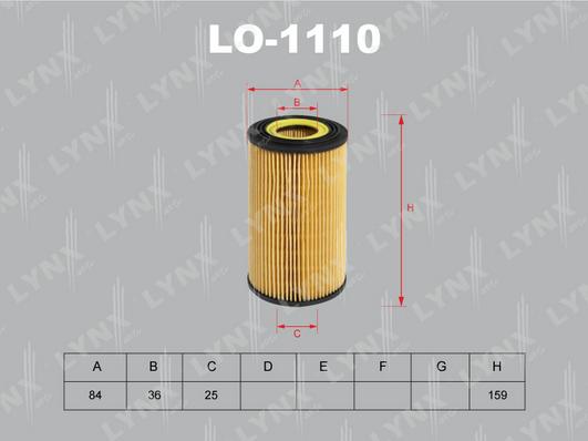 LYNXauto LO-1110 - Масляный фильтр autodnr.net