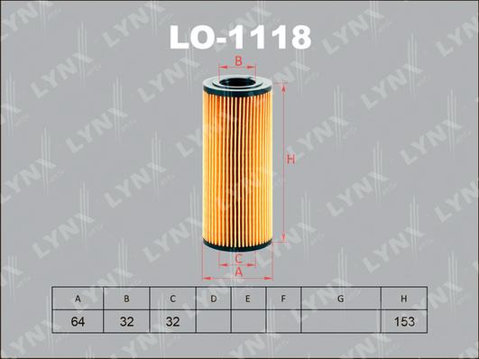 LYNXauto LO-1118 - Масляный фильтр autodnr.net