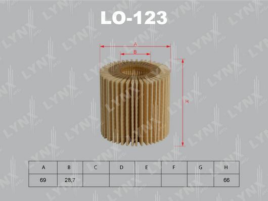 LYNXauto LO-123 - Масляный фильтр autodnr.net
