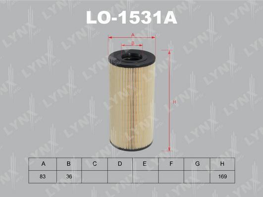 LYNXauto LO-1531A - Масляный фильтр autodnr.net