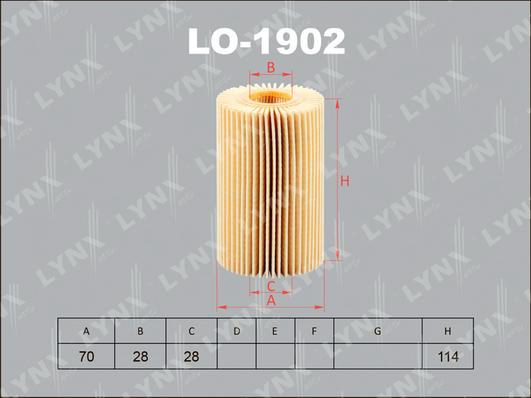 LYNXauto lo-1902 - Масляный фильтр autodnr.net