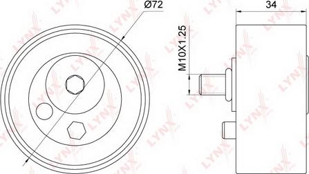 LYNXauto PB-1166 - Натяжна ролик, ремінь ГРМ autocars.com.ua