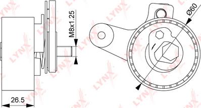 LYNXauto PB-1248 - Натяжной ролик, ремень ГРМ avtokuzovplus.com.ua